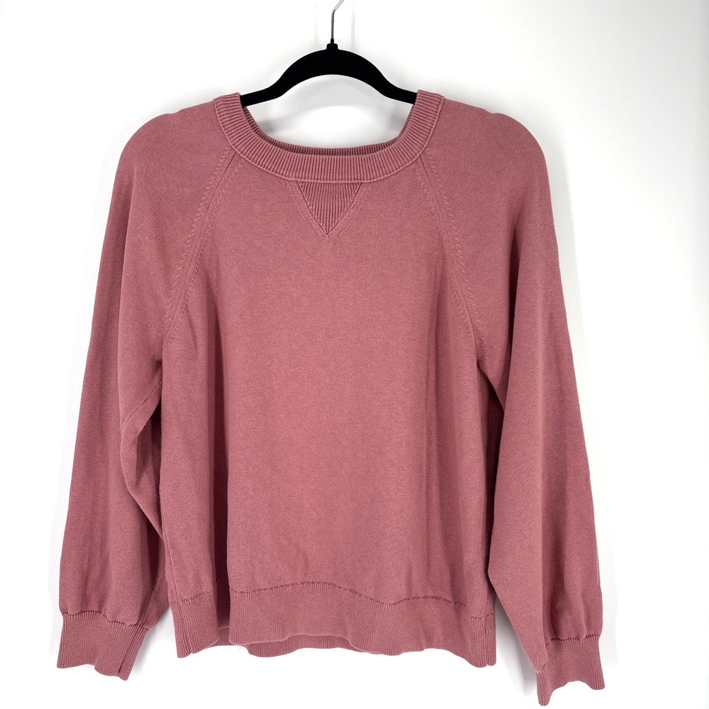 J. Crew Crewneck Sweater Womens Medium Pink Cashmere Blend Quiet Luxury